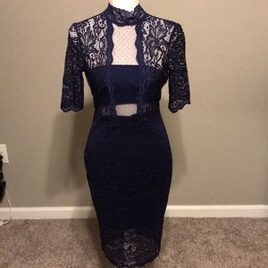 Navy laced dress